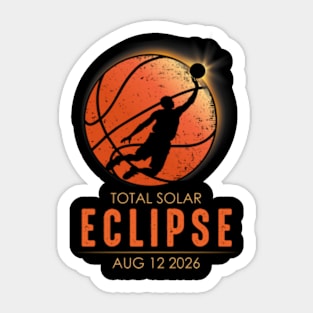 Basketball Total Solar Eclipse 2026 Sticker